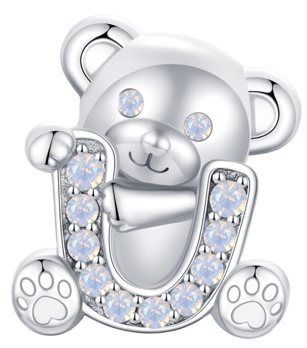 ΑΣΗΜΕΝΙΟ CHARM (925) Bear I Love You Letter You