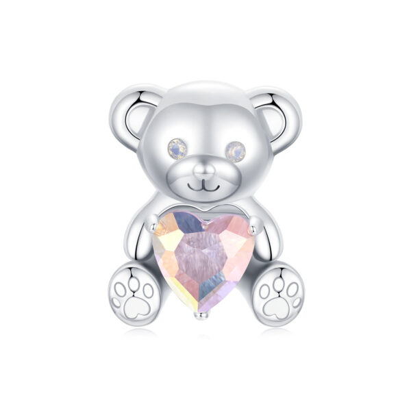 ΑΣΗΜΕΝΙΟ CHARM (925) Bear with heart