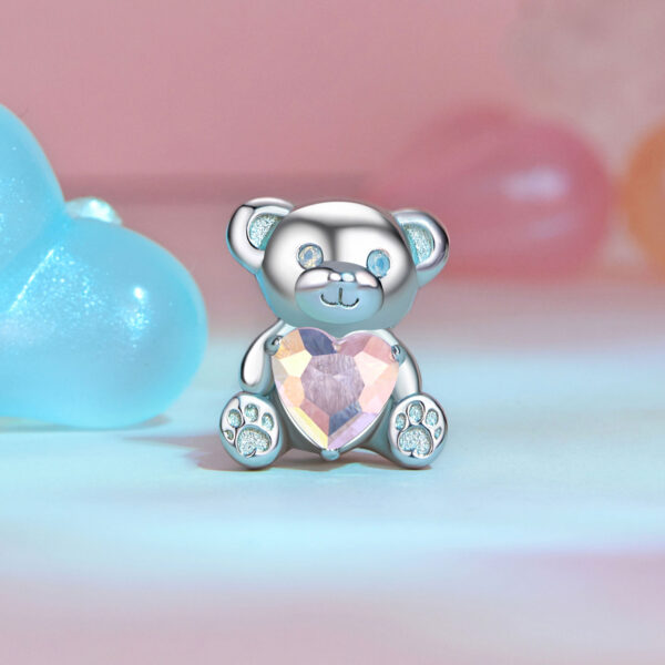 ΑΣΗΜΕΝΙΟ CHARM (925) Bear with heart