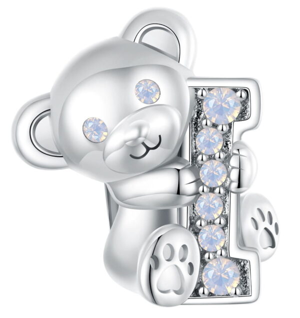 ΑΣΗΜΕΝΙΟ CHARM (925) Bear I Love You Letter I
