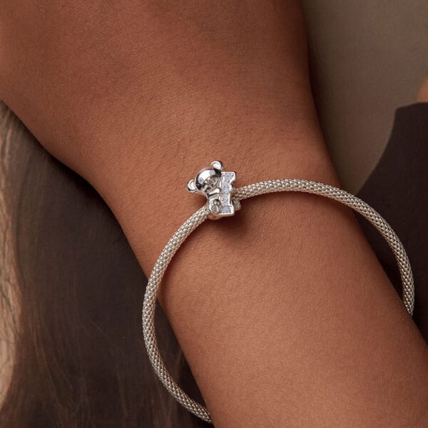 ΑΣΗΜΕΝΙΟ CHARM (925) Bear I Love You Letter I