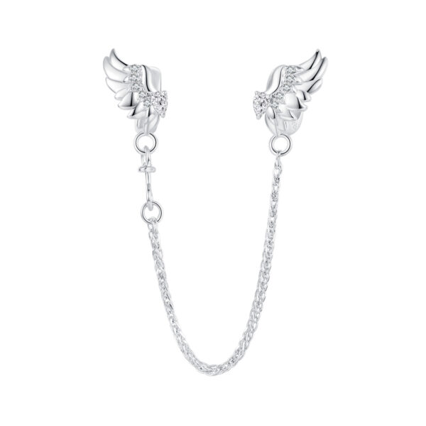 ΑΣΗΜΕΝΙΟ CHARM (925) Safety chain wings
