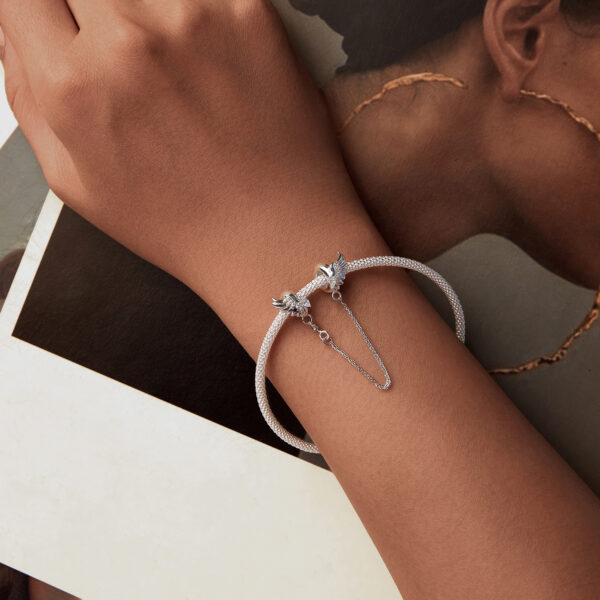 ΑΣΗΜΕΝΙΟ CHARM (925) Safety chain wings