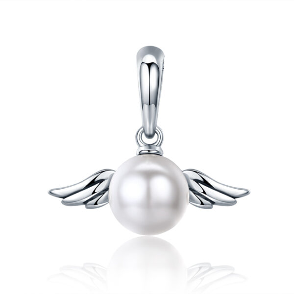 ΑΣΗΜΕΝΙΟ CHARM (925) Pearl with silver wings