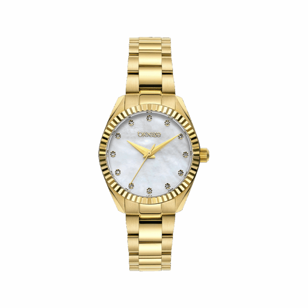 BREEZE Watch Estee Swarovski Gold Stainless Steel Bracelet