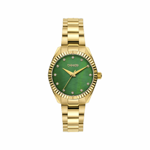 BREEZE Watch Estee Swarovski Gold Stainless Steel Bracelet