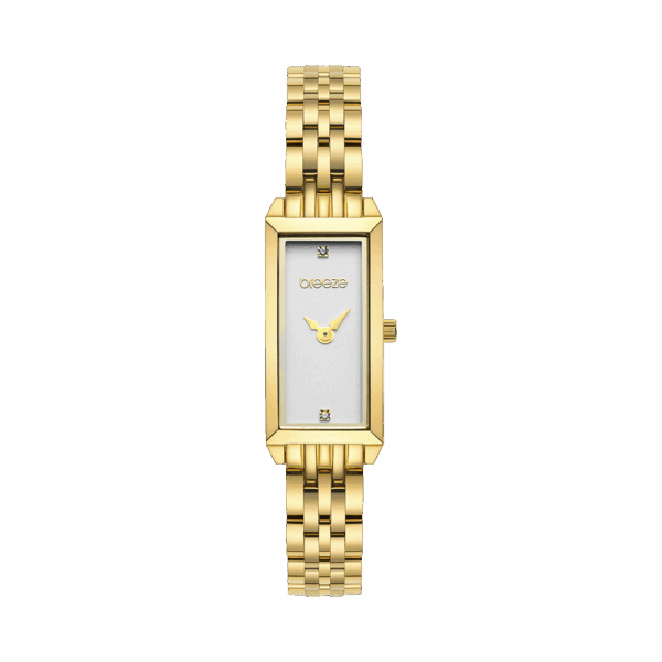 BREEZE Watch Edge Swarovski Gold Stainless Steel Bracelet