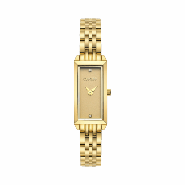 BREEZE Watch Edge Swarovski Gold Stainless Steel Bracelet