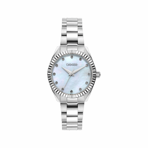 BREEZE Watch Estee Swarovski Silver Stainless Steel Bracelet
