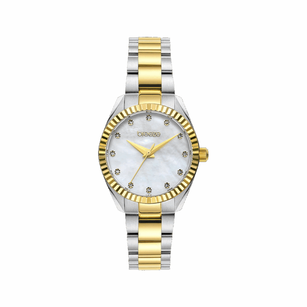 BREEZE Watch Estee Swarovski Two Tone Stainless Steel Bracelet