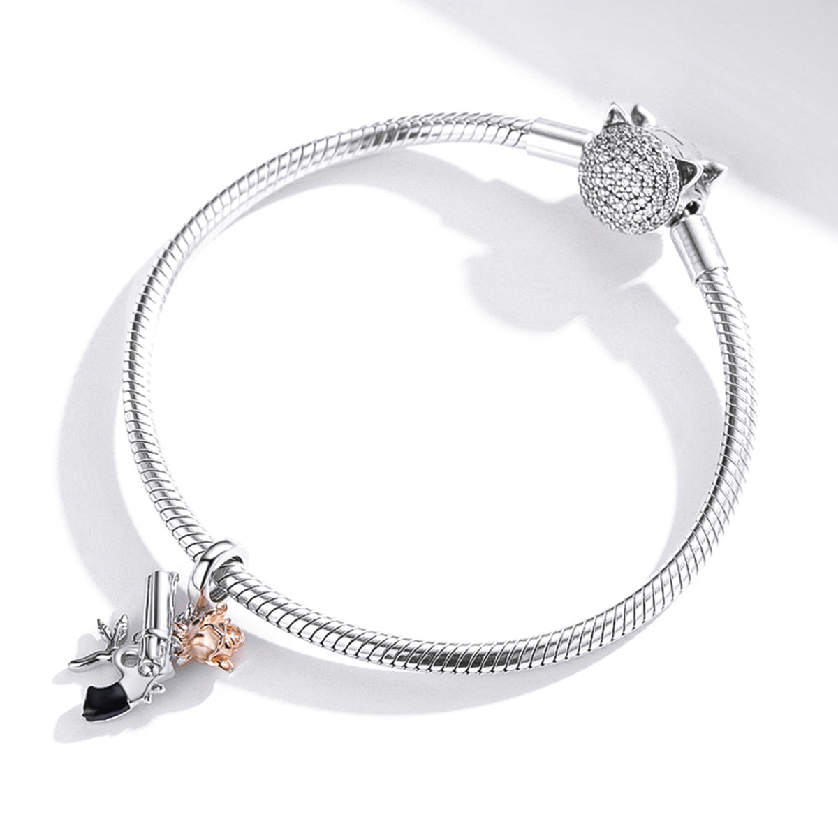 ΑΣΗΜΕΝΙΟ CHARM (925) Gun and roses - Image 2