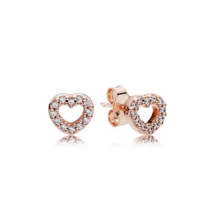 ΑΣΗΜΕΝΙΑ ΣΚΟΥΛΑΡΙΚΙΑ (925) Rose Gold Zirgon Hearts