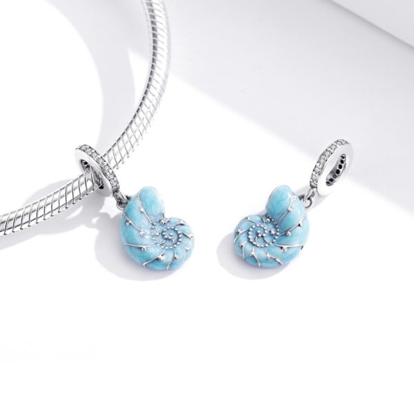 ΑΣΗΜΕΝΙΟ CHARM (925) Blue shell pendant