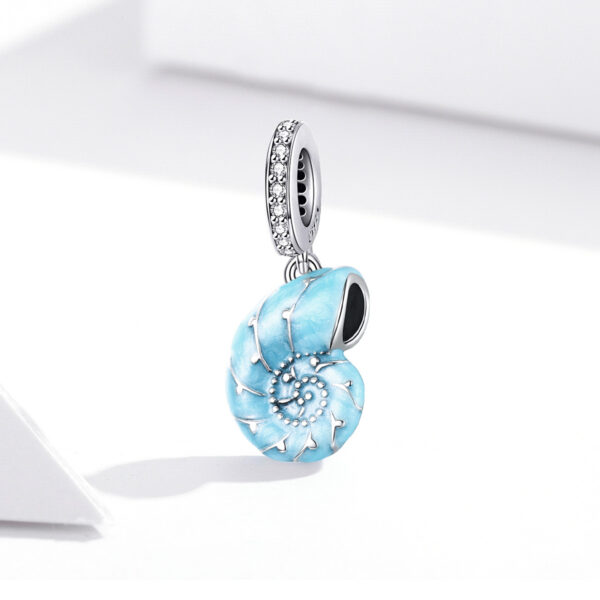 ΑΣΗΜΕΝΙΟ CHARM (925) Blue shell pendant