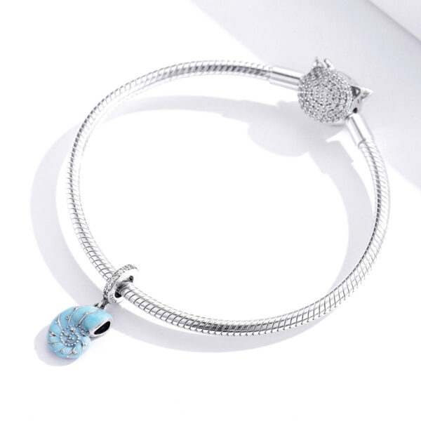 ΑΣΗΜΕΝΙΟ CHARM (925) Blue shell pendant
