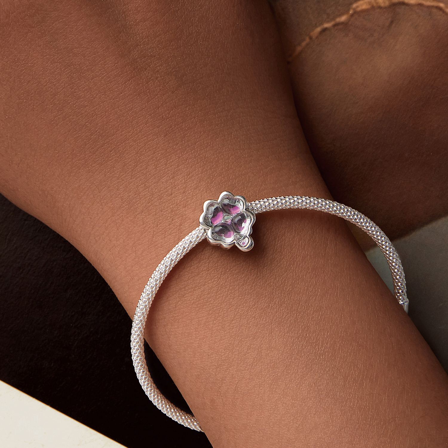 ΑΣΗΜΕΝΙΟ CHARM (925) Pink triffle - Image 2