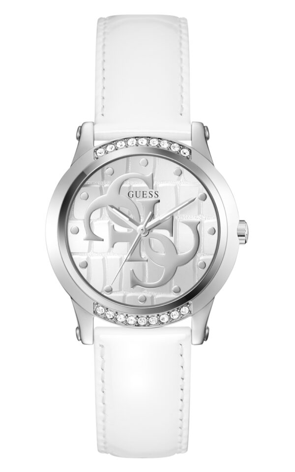 GUESS WOMAN WATCH WHITE LEATHER STRAP ANNETTE