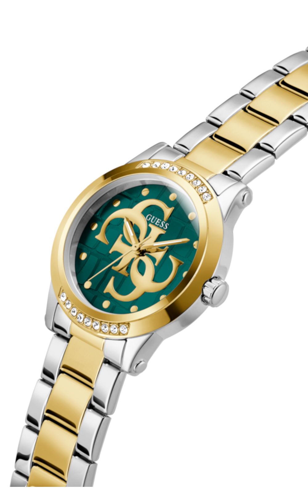 GUESS WOMAN WATCH ANNETTE TWO TONE STAINLESS STEEL BRACELET - Image 2