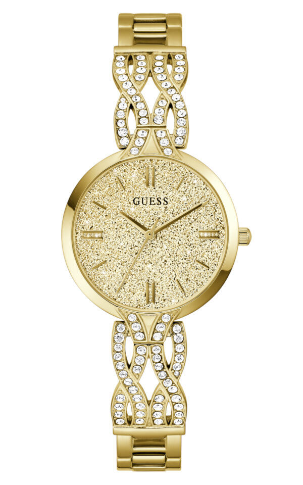 GUESS WOMAN WATCH CORAL WHITE ZIRGON STRAP