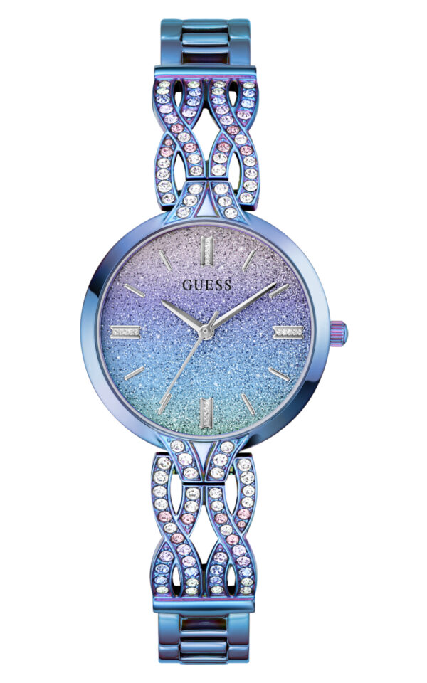 GUESS WOMAN WATCH CORAL MULTICOLOR ZIRGON STRAP