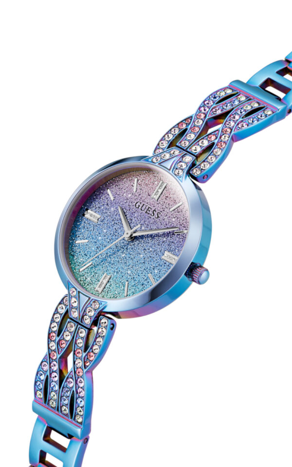 GUESS WOMAN WATCH CORAL MULTICOLOR ZIRGON STRAP