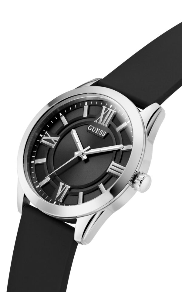 GUESS MEN WATCH QUARTZ ELLIOT BLACK LEATHER STRAP