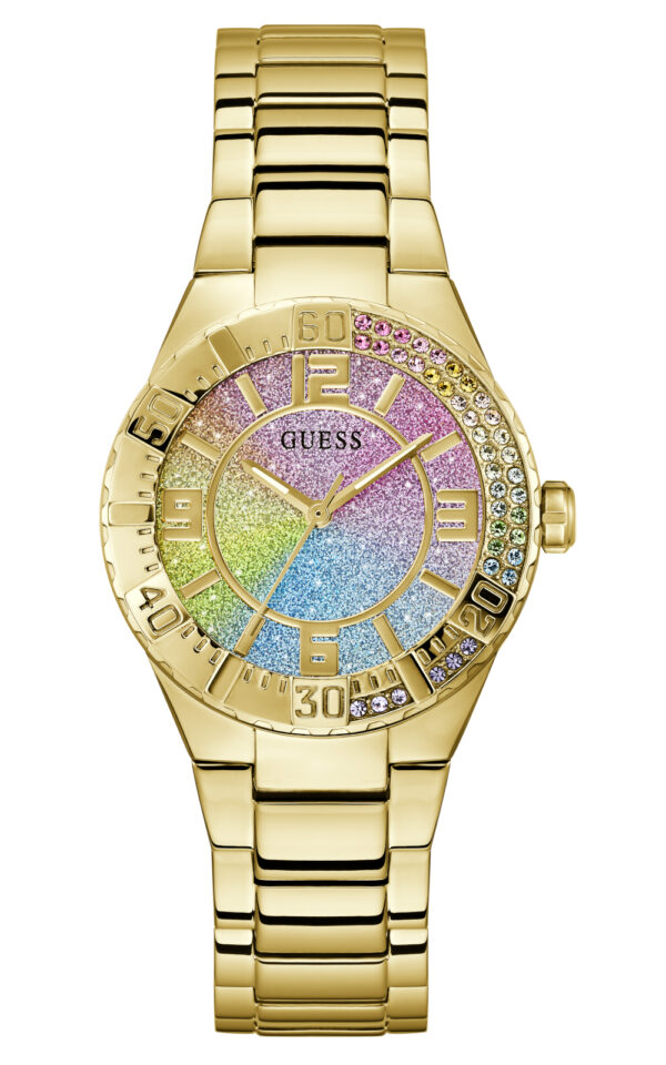 GUESS WOMAN WATCH SANGRIA GOLD STAINLESS STEEL BRACELET