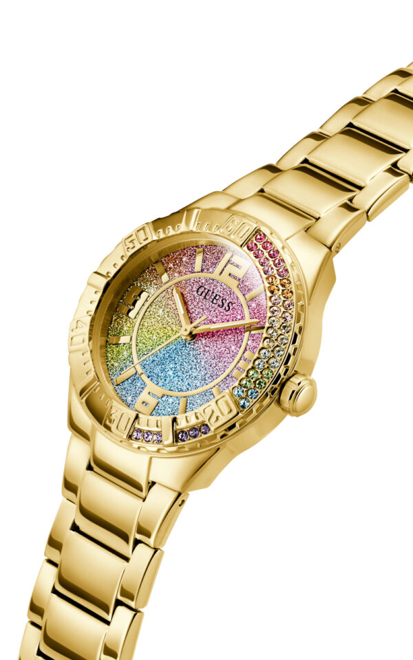 GUESS WOMAN WATCH SANGRIA GOLD STAINLESS STEEL BRACELET