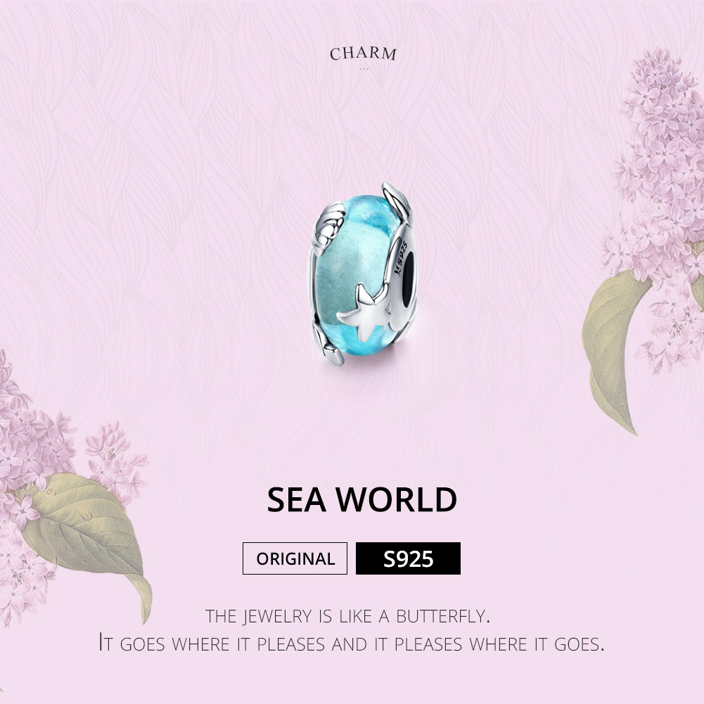ΑΣΗΜΕΝΙΟ CHARM (925) Light blue drop with stars - Image 2