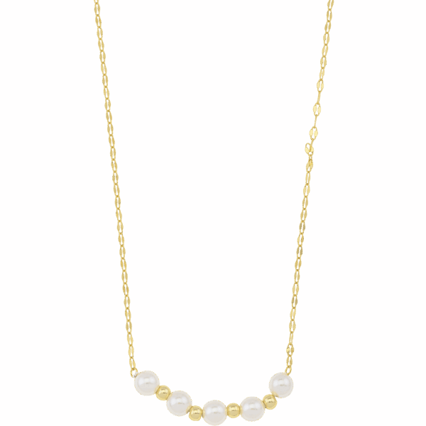 ΑΣΗΜΕΝΙΟ ΚΟΛΙΕ (925) GOLD PLATED PEARL BEADS