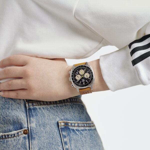 ADIDAS ORIGINAL VINTAGE CHRONOGRAPH KAMEL LEATHER STRAP