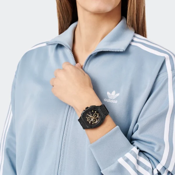 ADIDAS ORIGINAL CITY TCH THREE CHRONOGRAPH BLACK SILICONE STRAP