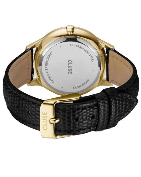 CLUSE WATCH MINUIT BLACK LEATHER STRAP