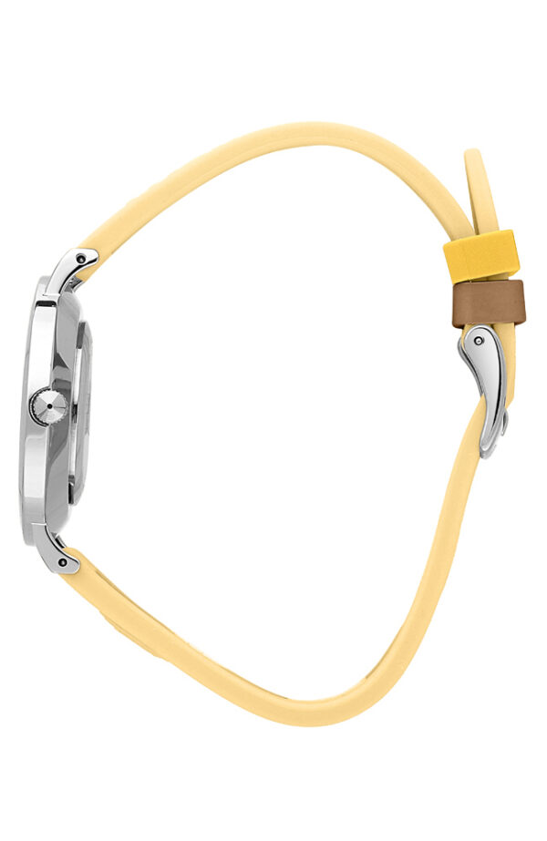TRYSSARDI WATCH T-MOTIF YELLOW SILICONE STRAP