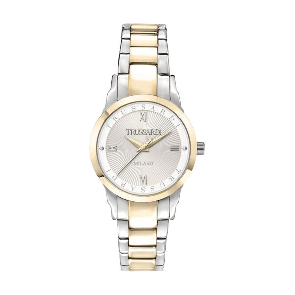 TRUSSARDI WATCH T-BENT TWO TONE STAINLESS STEEL BRACELET