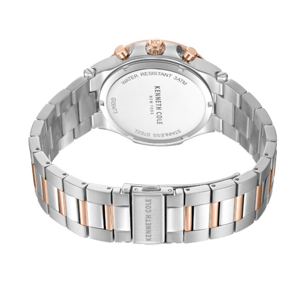 KENNETH COLE NEW YORK MEN WATCH CHRONOGRAPH TWO TONE STAINLESS STEEL BRACELET