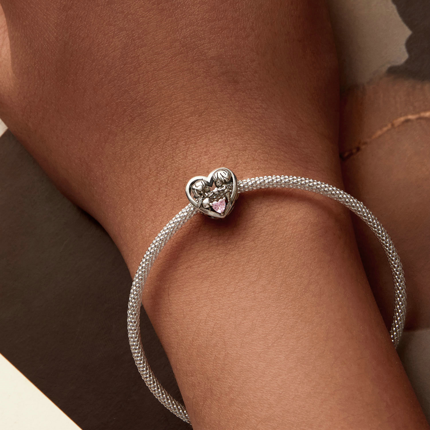 ΑΣΗΜΕΝΙΟ CHARM (925) BOY AND GIRL HEART - Image 2