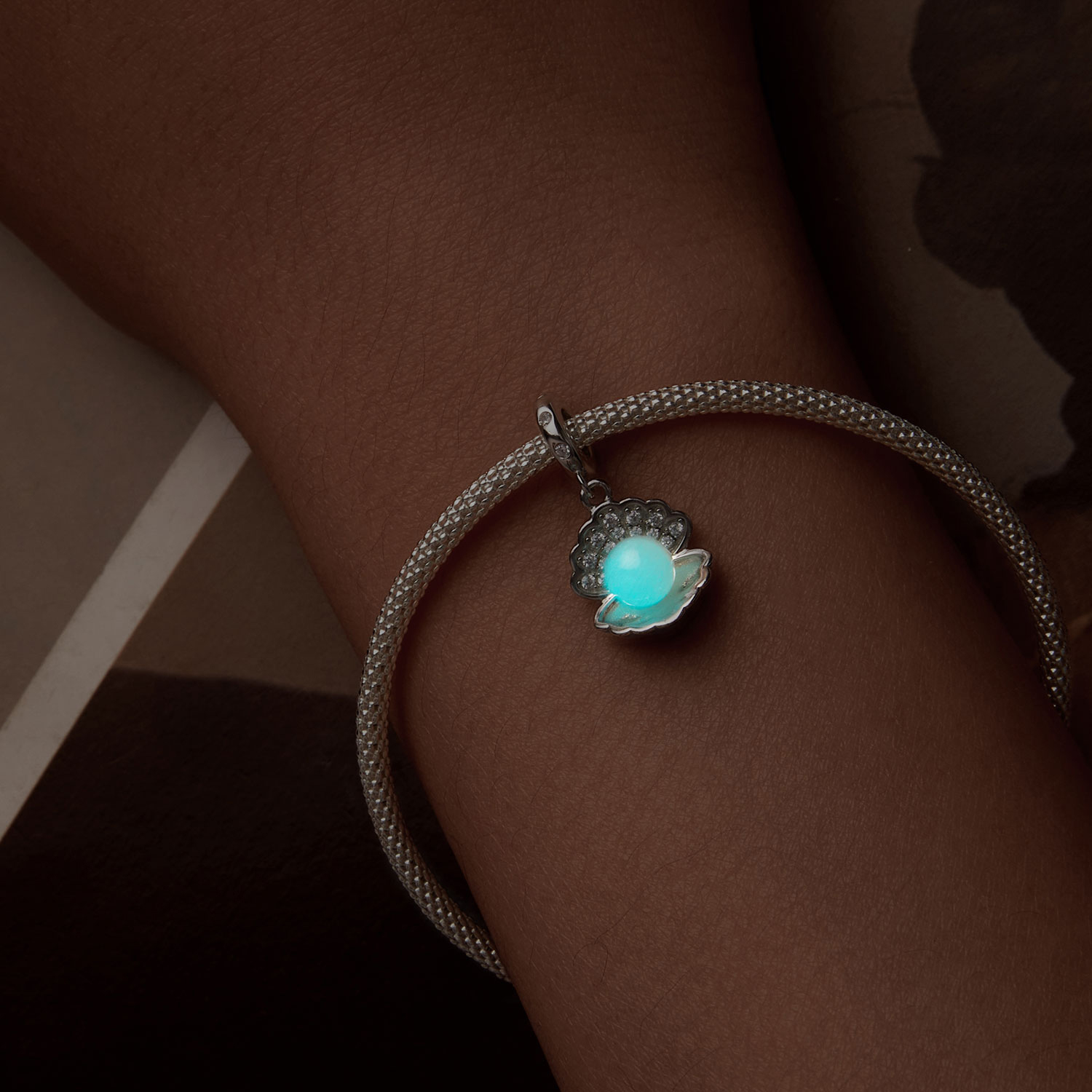 ΑΣΗΜΕΝΙΟ CHARM (925) SHELL GLOW IN THE DARK - Image 3