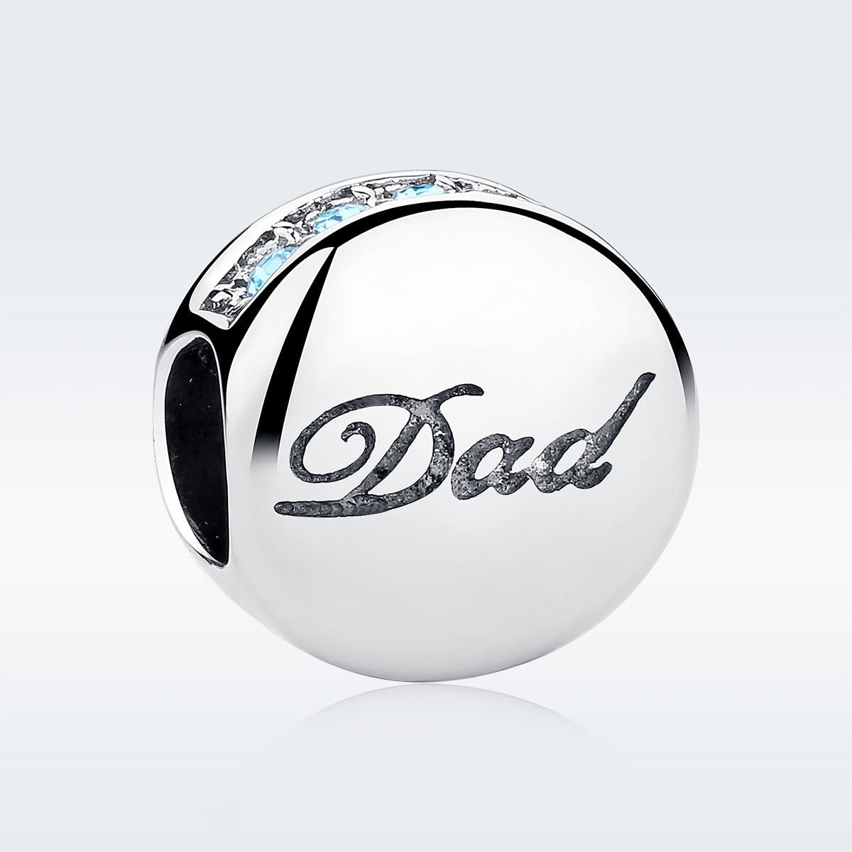 ασημένιο charm 925 Dad Δασκαλάκης (ασήμι 925, δώρο για μπαμπά)