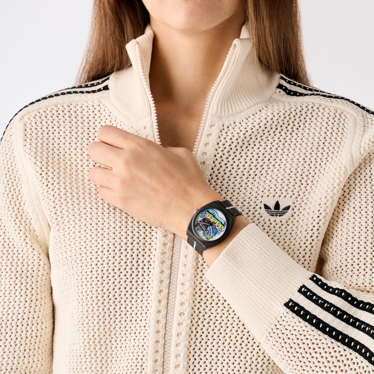 ADIDAS MEN WATCH BLACK RESIN STRAP - Image 2