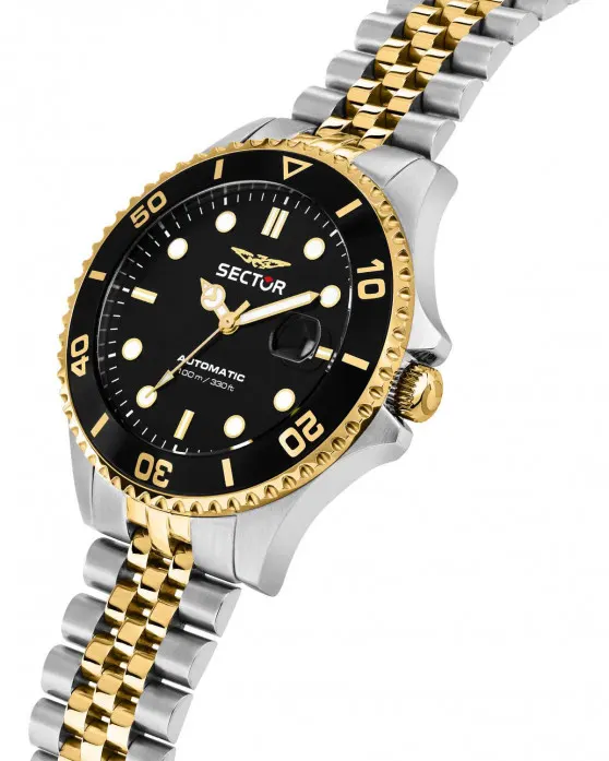 SECTOR WATCH 230 AUTOMATIC TWO TONE STAINLESS STELL BRACELET - Image 4