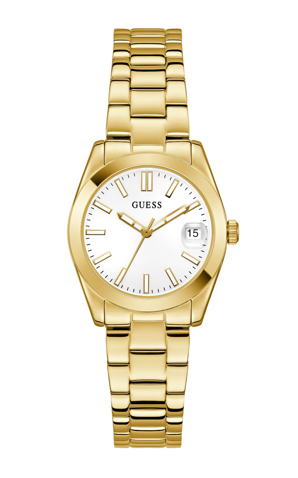 GUESS ALICE ρολόι γυναικείο χρυσό bracelet ανοξείδωτος χάλυβας λευκό καντράν