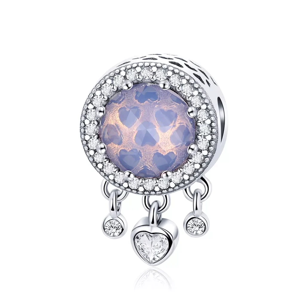 ΑΣΗΜΕΝΙΟ CHARM (925) Purple drop dreamcatcher