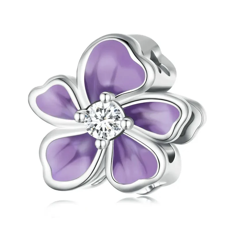 ΑΣΗΜΕΝΙΟ CHARM (925) Purple flower