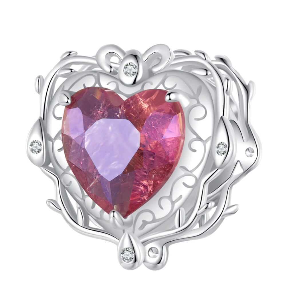 ΑΣΗΜΕΝΙΟ CHARM (925) Stone heart