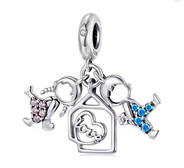 ΑΣΗΜΕΝΙΟ CHARM (925) Family Boy And Girl