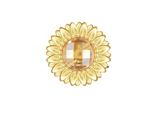 ΑΣΗΜΕΝΙΟ CHARM (925) Gold Sunflower Seed