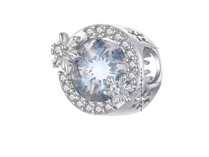 ΑΣΗΜΕΝΙΟ CHARM (925) Winter Drop With Snowflakes