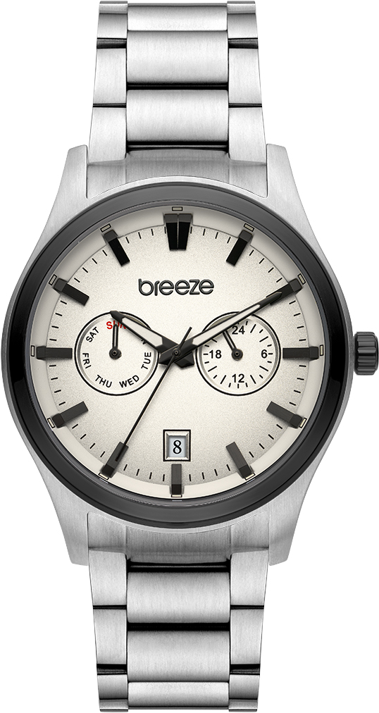 Ανδρικό Ρολόι BREEZE Renegade Λευκό Ασημί