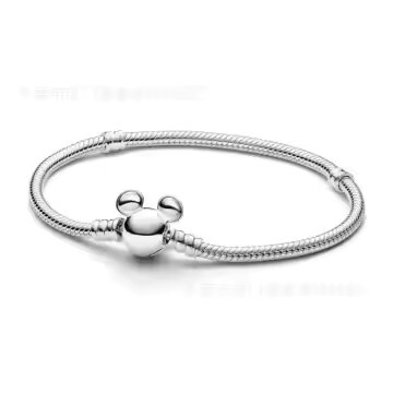 Ασημένιο βραχιόλι 925 sterling silver με σταθερό σχέδιο Mickey, ιδανικό δώρο για γυναίκες